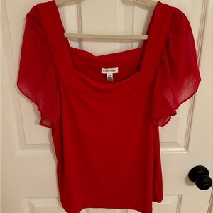 Calvin Klein Red Holiday Top